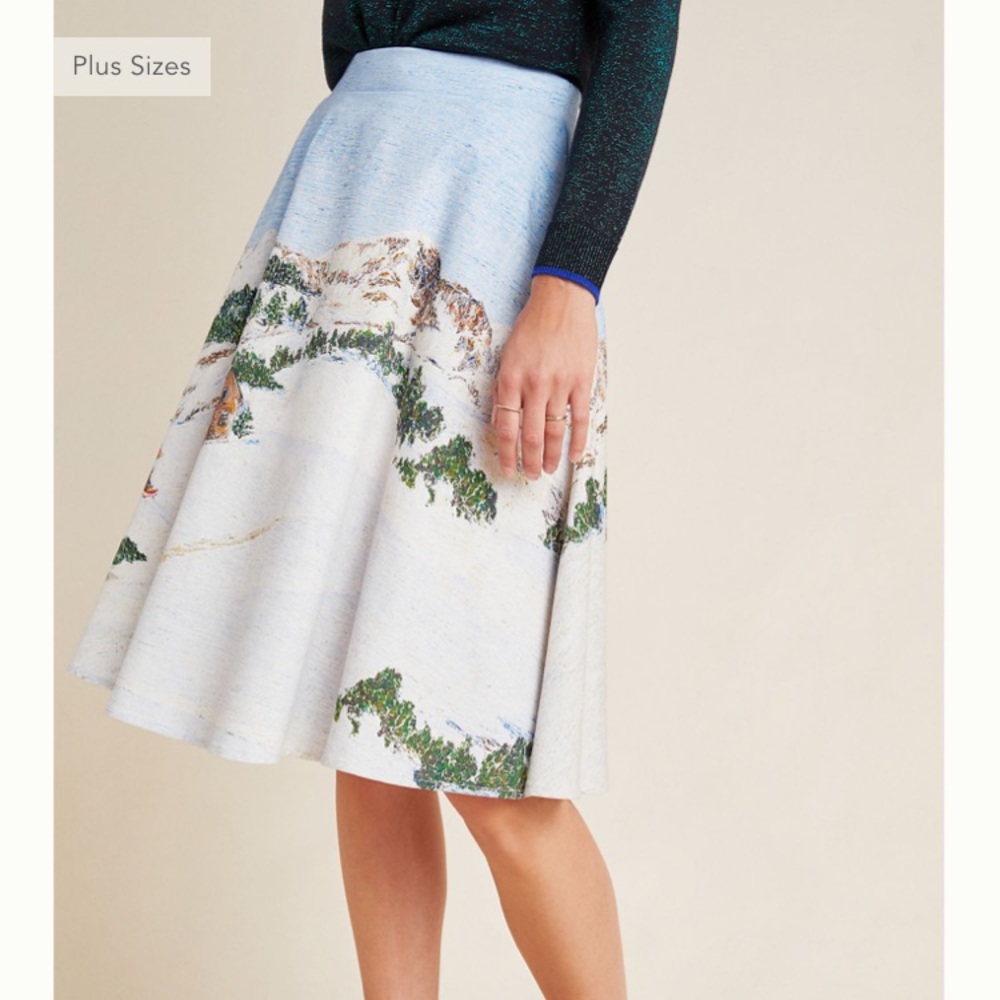 Anthropologie Wonderland A-line midi skirt, NWT! - Picture 4 of 14